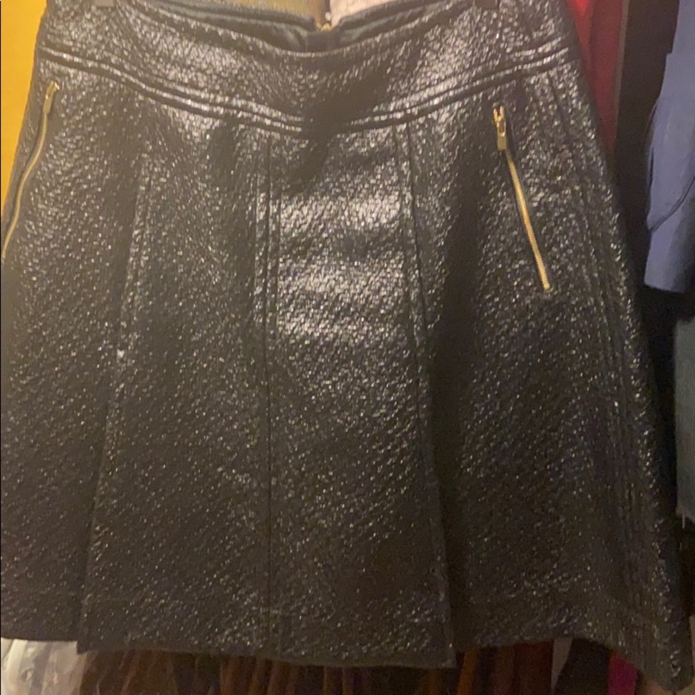 Black leather skirt